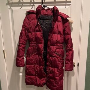 Coach Burgundy Puffer Jacket